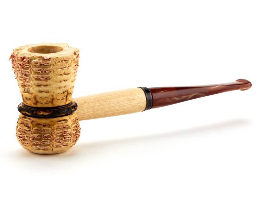 Missouri Meerschaum The Doc Cob kukorica pipa egyenes karamell színű szárral 6 mm filterrel